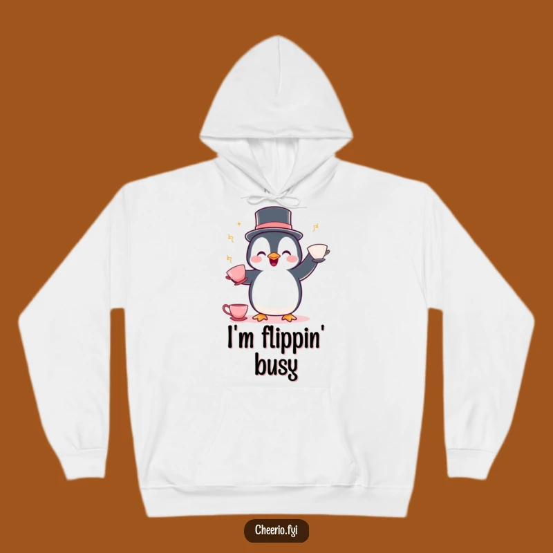Funny Penguin Juggling Hoodie: Cozy Whimsy and Warmth