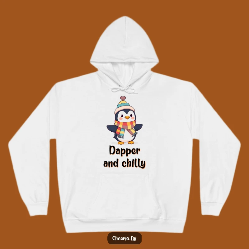 Funny Penguin Top Hat Hoodie - Cozy Dapper Character Gift