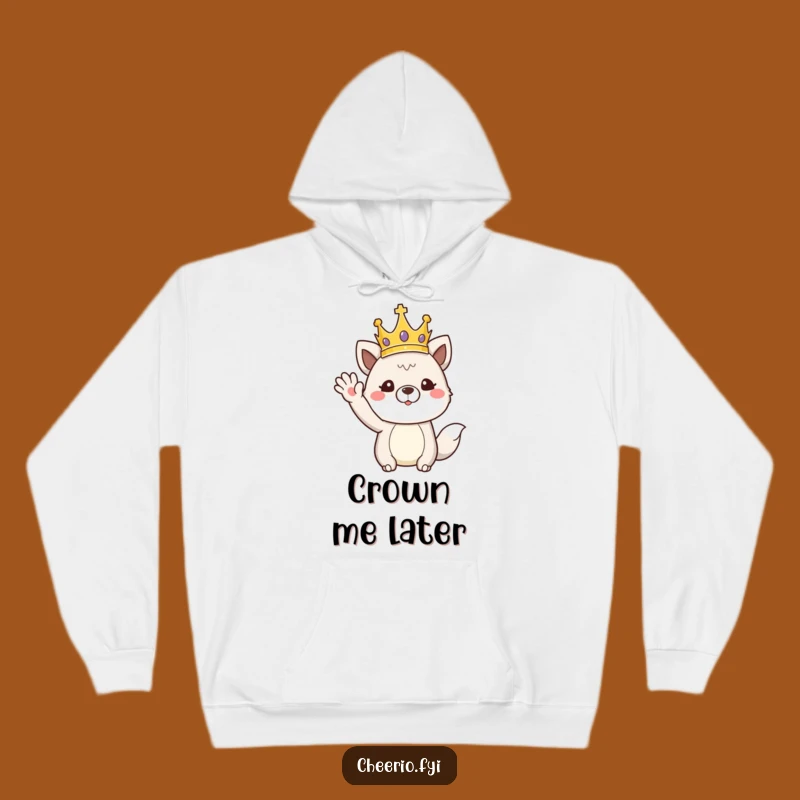 Funny Regal Animal Crown Wave Hoodie: Cozy Comfort and Royal Humor, Ideal Gift