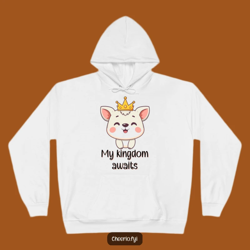Cozy Funny Animal Hoodie: Crowned King/Queen, Regal Comfort Gift