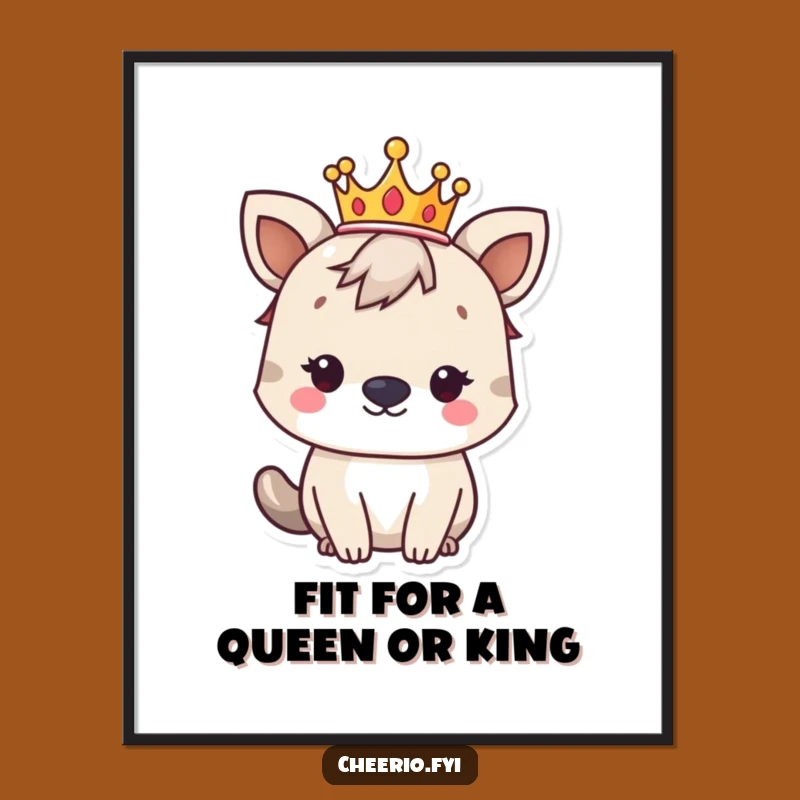 Free Printable Royal Wall Art: Regal British Animal Portrait!