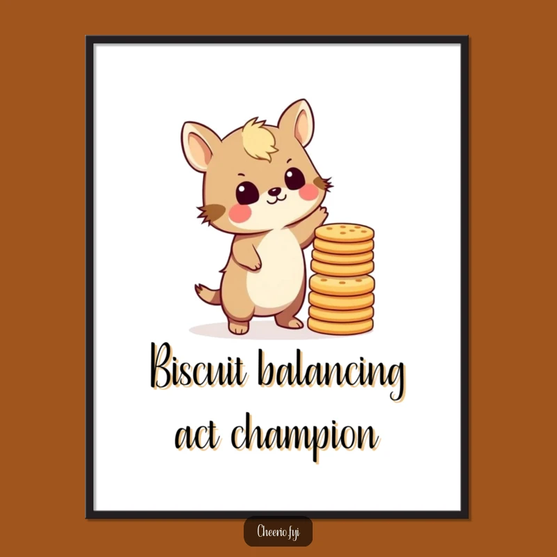 Free Printable Wall Art: Hilarious British Animal Biscuit Balance!