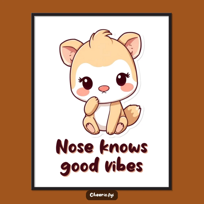 Funny Free Printable Wall Art: Playful Nose Tap Humor, Downloadable Decor