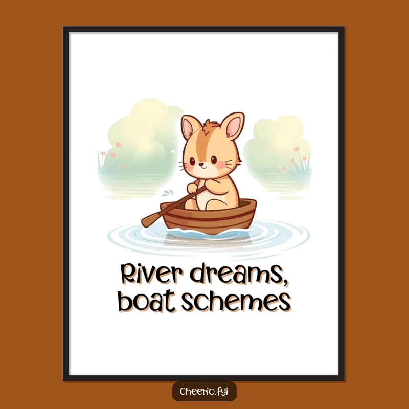 Free Printable Wall Art: Rowing Animal, Funny Downloadable Decor for Your Home