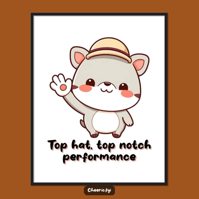 Funny Free Printable Wall Art: Dapper Animal Wave - Classy Downloadable Decor Gift