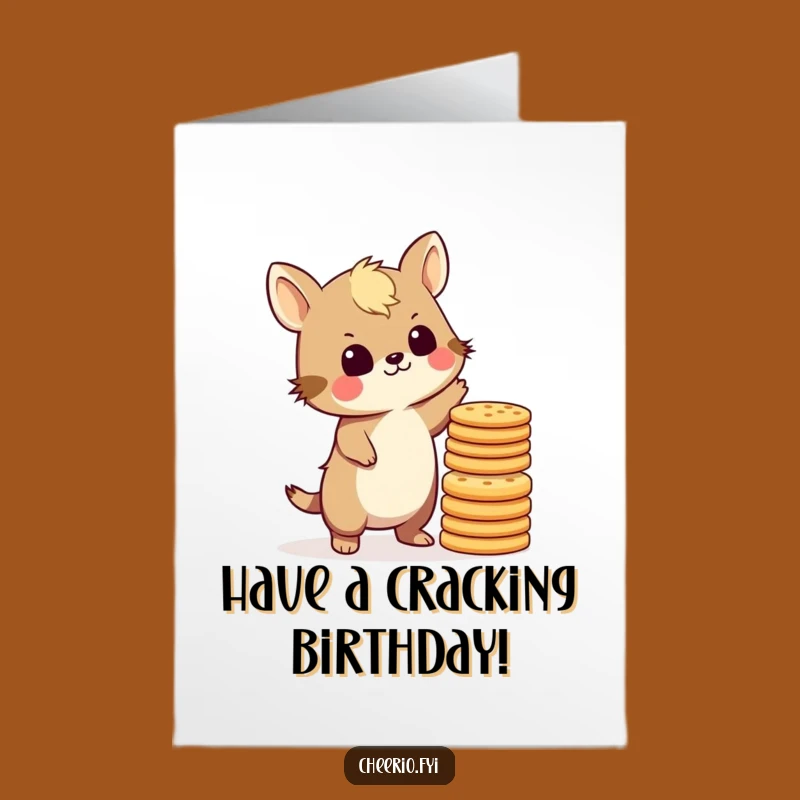Free Printable Birthday Card: British Animal's Biscuit Balancing Act!