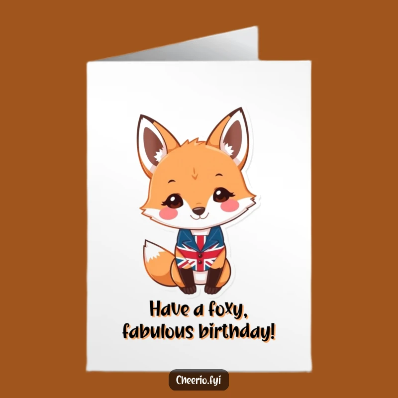 Free Printable Birthday Card: Dapper Fox for a Classy, Funny Downloadable Gift