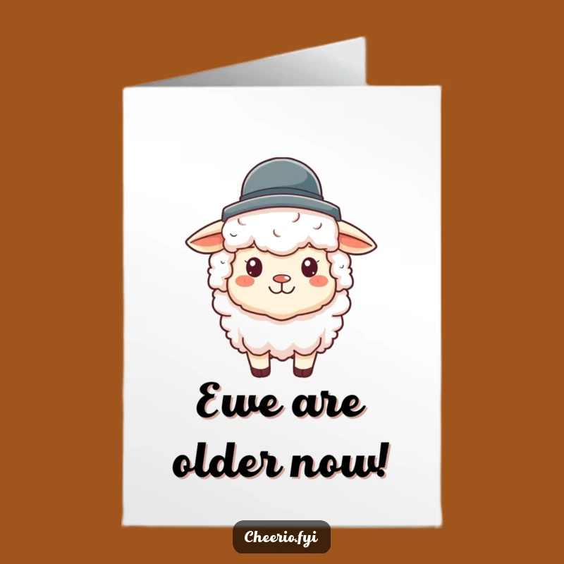 Free Printable Birthday Card: Funny Sheep with Bowler Hat for a Hilarious Downloadable Gift