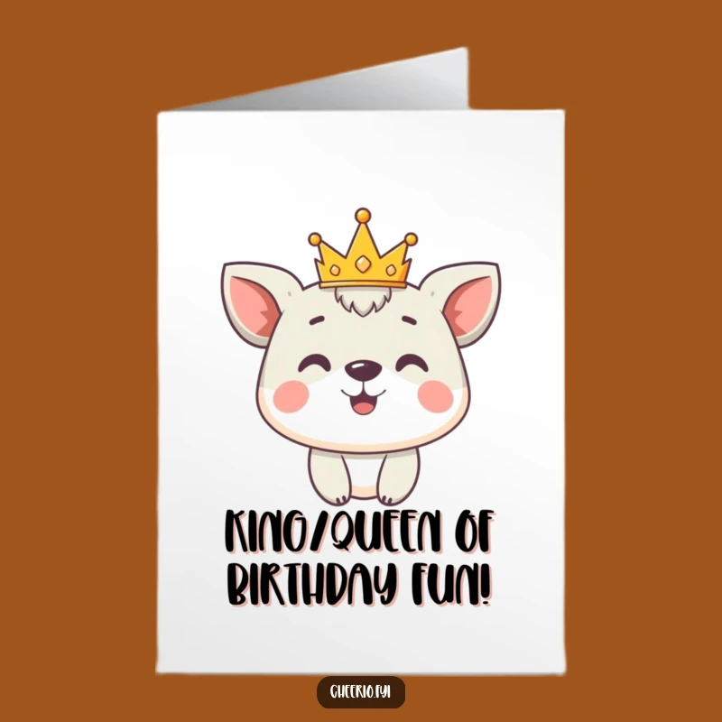 Free Printable Funny Royal Birthday Card - Proud Animal Downloadable DIY Gift