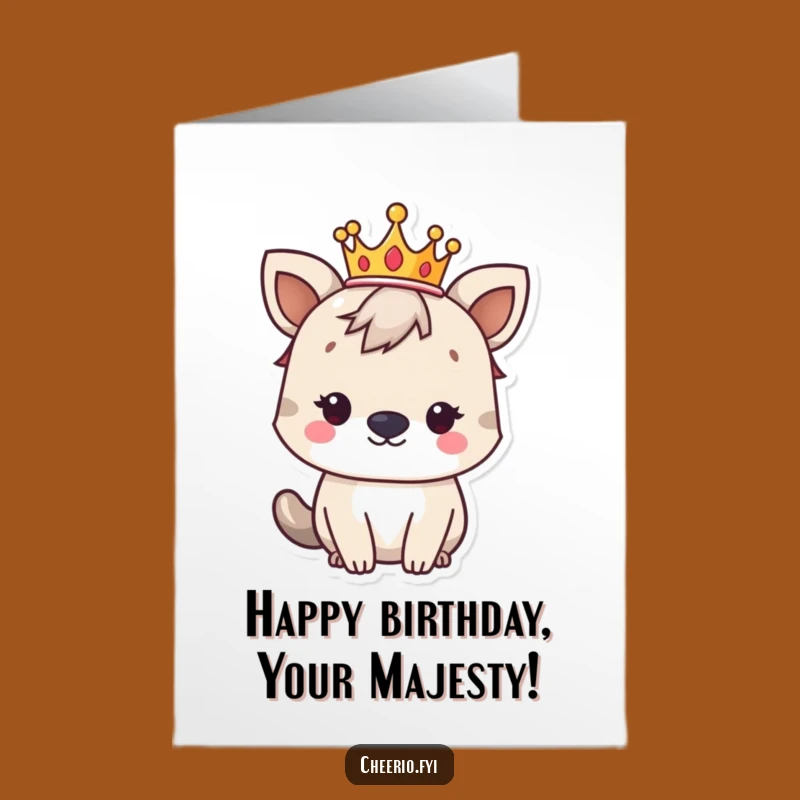 Free Printable Royal Birthday Card: British Animal's Regal Celebration!