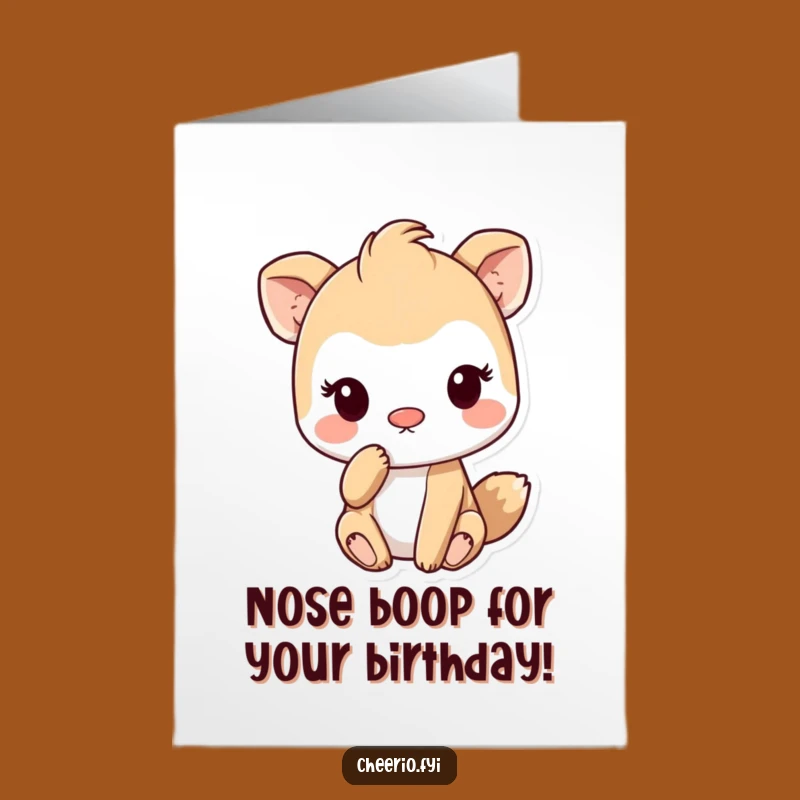 Free Printable Birthday Card: Playful Nose Tap Humor, Downloadable Funny Greeting