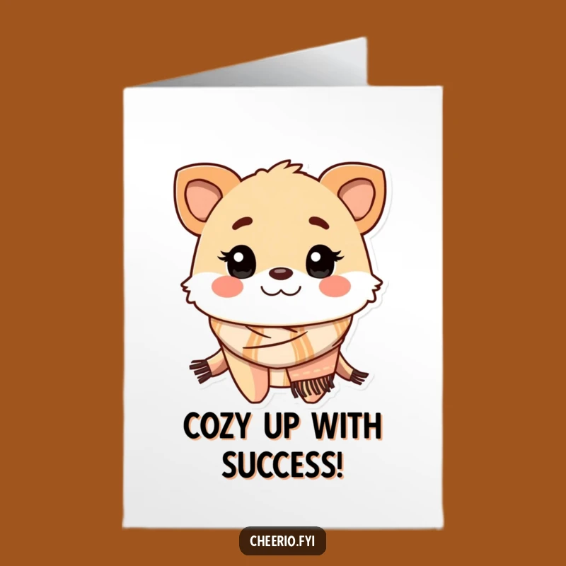 Free Printable Scarf Creature Card: Funny Animal Congrats Downloadable Gift