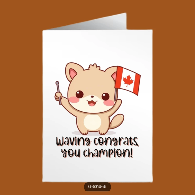 Free Printable Congrats Card: Hilarious Animal Salutes with Red Cross Flag