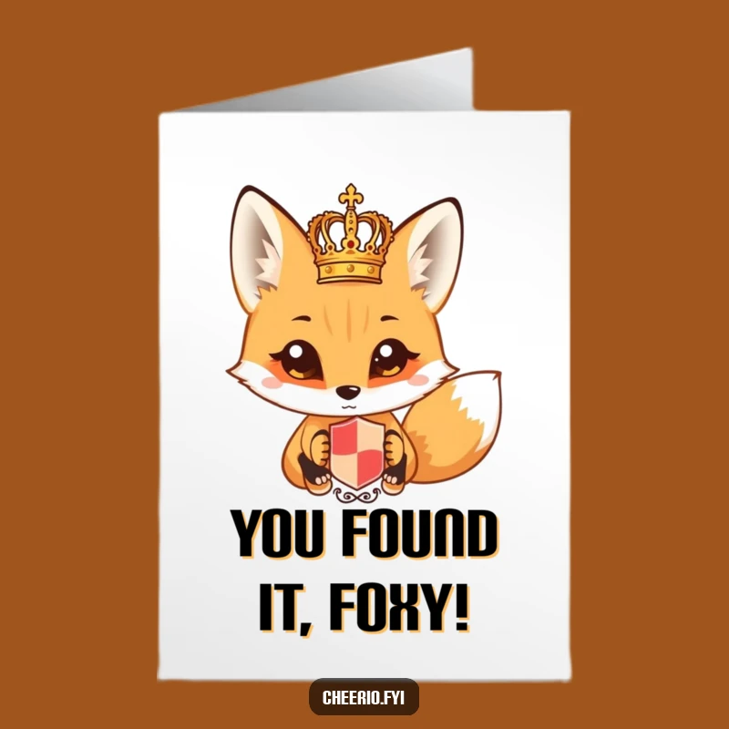 Free Printable Congrats Card: Curious Fox Discovers Your Achievement