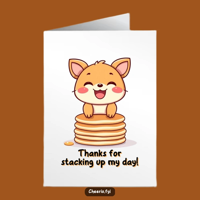 Free Printable Thank You Card: Grateful Pancake Animal, Hilarious Downloadable Expression