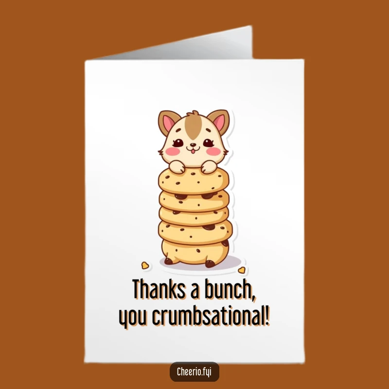 Free Printable Thank You Card: Scone Balance Animal Gratitude Humor Downloadable Gift