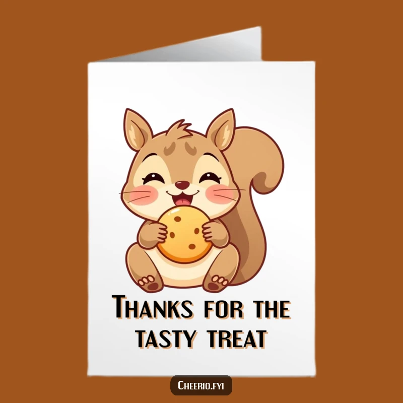 Free Printable Thank You Card: Squirrel Biscuit, Grateful Humor Downloadable