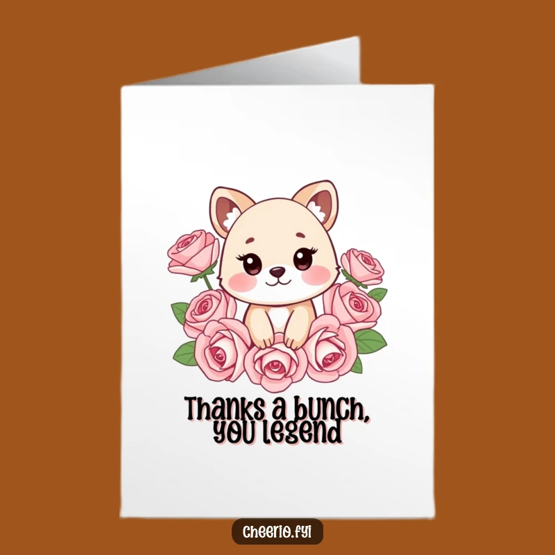 Free Printable Cheeky Animal Thank You Card: Funny Downloadable Gift of Gratitude!
