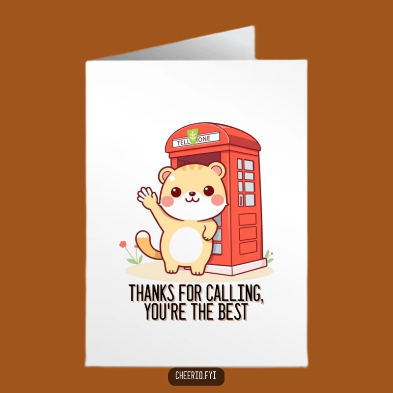 Free Printable Thank You Card: Friendly Phone Pal, Awesome Downloadable Gift