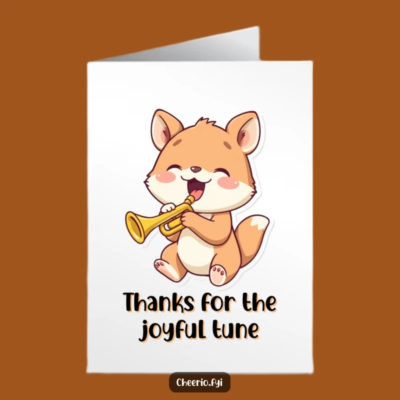 Free Printable Thank You Card: Jazzy Tune, Cheerful Downloadable Gift