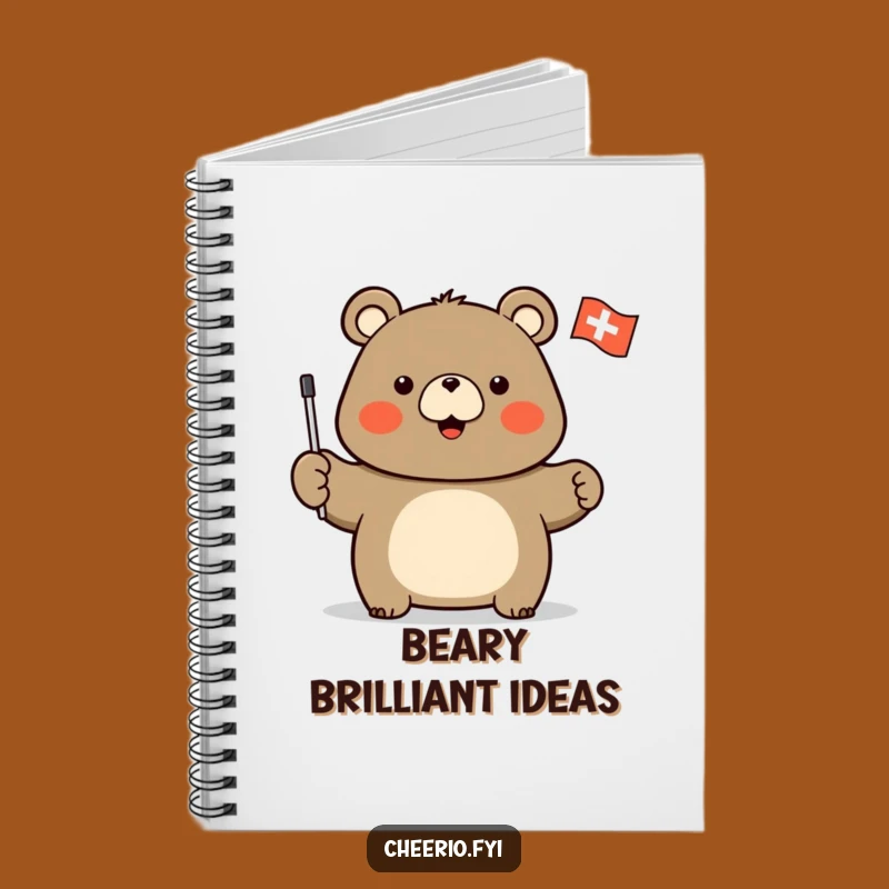 Funny Bear Flag Notebook: Record Your Enthusiasm with a Waving Bear