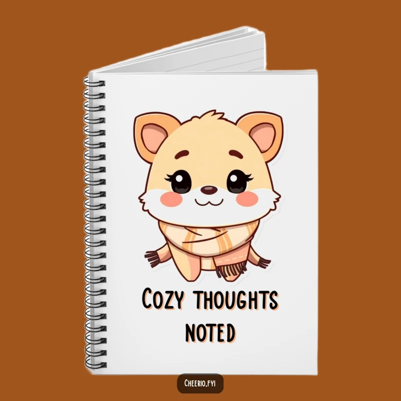 Funny Friendly Creature Scarf Notebook - Jot Down Cozy Thoughts