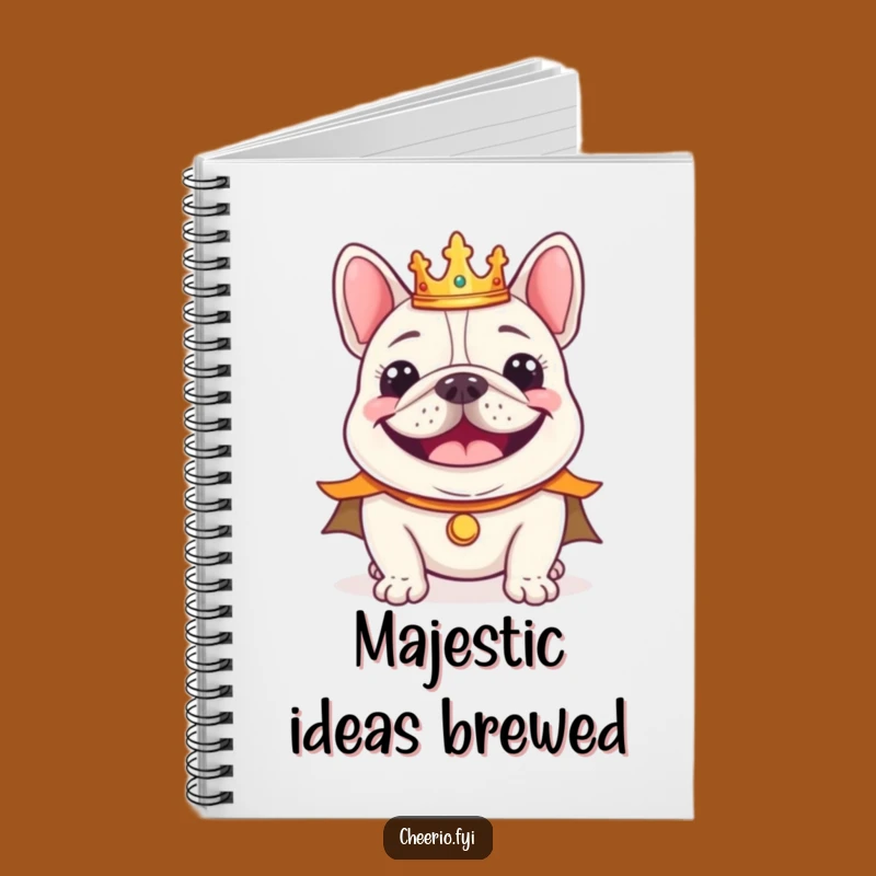 Funny Bulldog King Notebook, Regal Smile Perfect Journal Gift