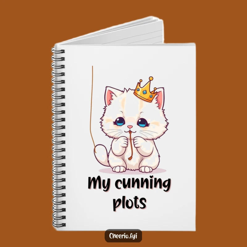 Funny Crown Cat Notebook - Playful Kitty Journal, Ideal Funny Gift!