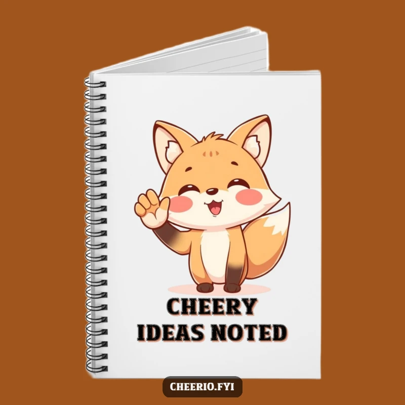 Funny Fox Cheering Notebook: Fanatic Notes, Spirited Journal Gift