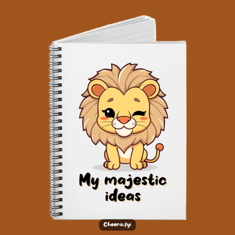 Funny Lion Wink Notebook: Jot Down Regal Thoughts