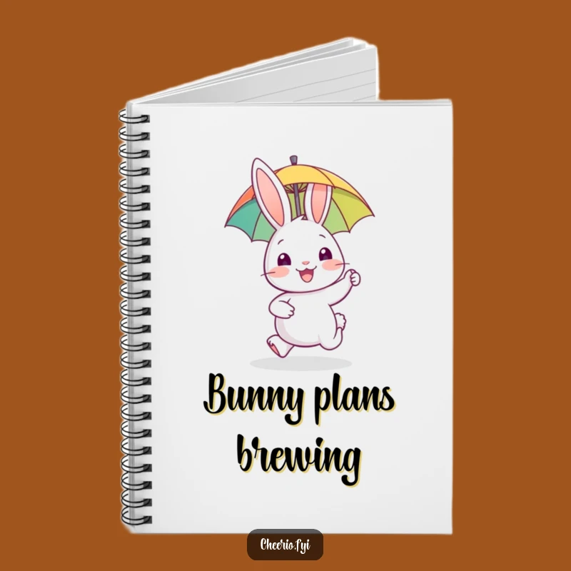 Funny Rabbit Umbrella Notebook: Journal Your Adventures with a Hopping Rabbit
