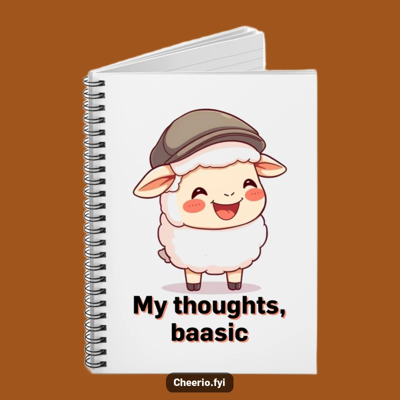 Funny Sheep Flat Cap Notebook: Jot Down Laughs and Ideas