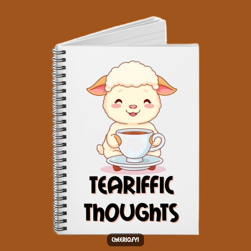 Funny Sheep Tea Time Notebook: Cute Journal for Calm Thoughts, Gift