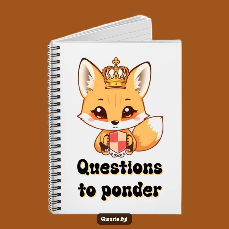 Funny Curious Fox Crest Notebook - Hilarious Journal for Intriguing Ideas