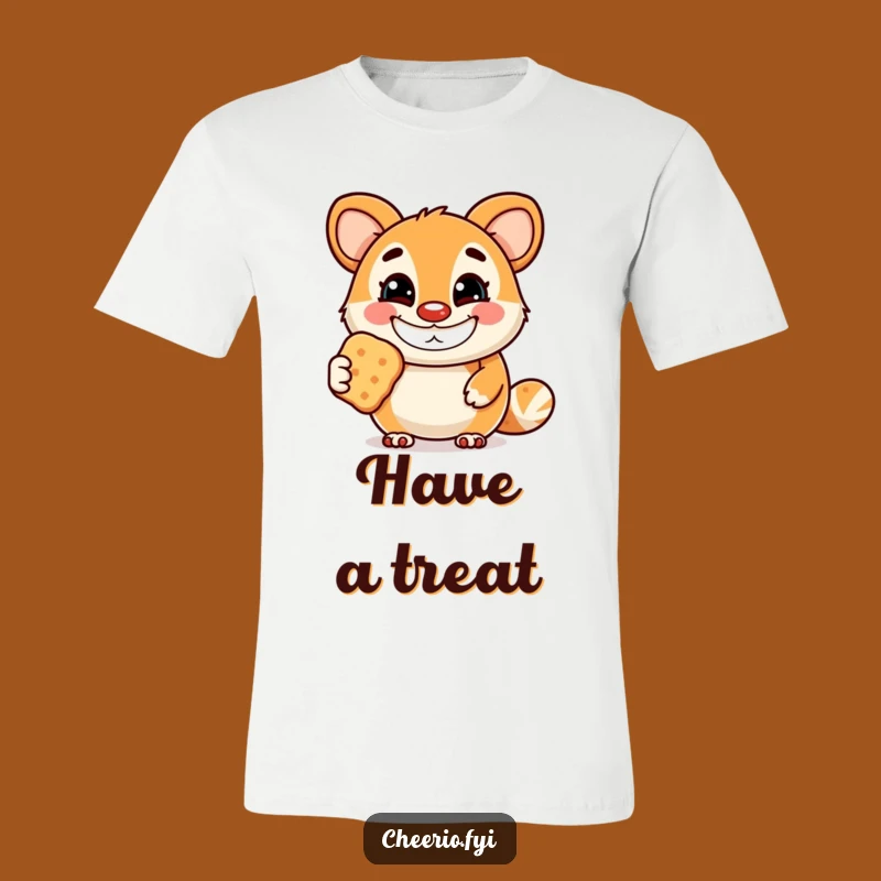 Funny Biscuit Mascot T-Shirt: Wide Grin Tee, Sweet Humorous Gift