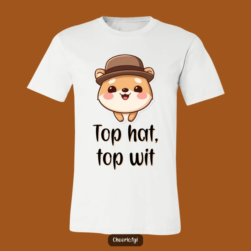 Funny Bowler Hat Animal T-Shirt - Stylish Smiles - Great Funny Gift