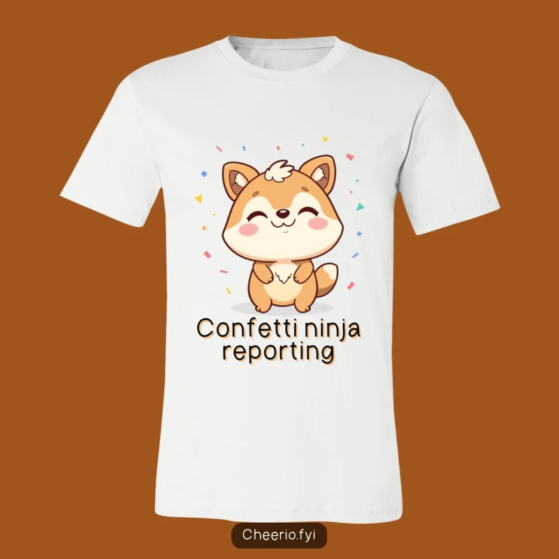 Funny Confetti Animal T-Shirt: Smirking Celebration - Party Vibe & Funny Gift