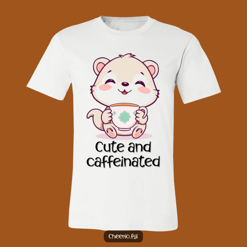 Funny Cute Animal T-Shirt: Sweet Animal with Teacup, Great Funny Gift Idea