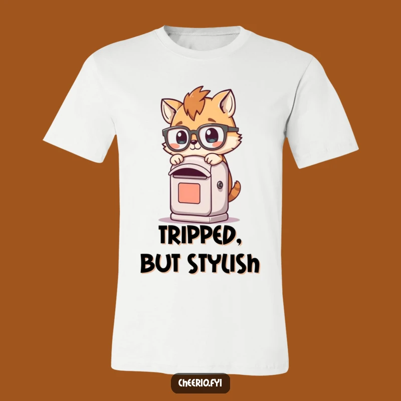 Funny Oops T-Shirt: Playful Animal Tripping - Clumsy But Cute Gift