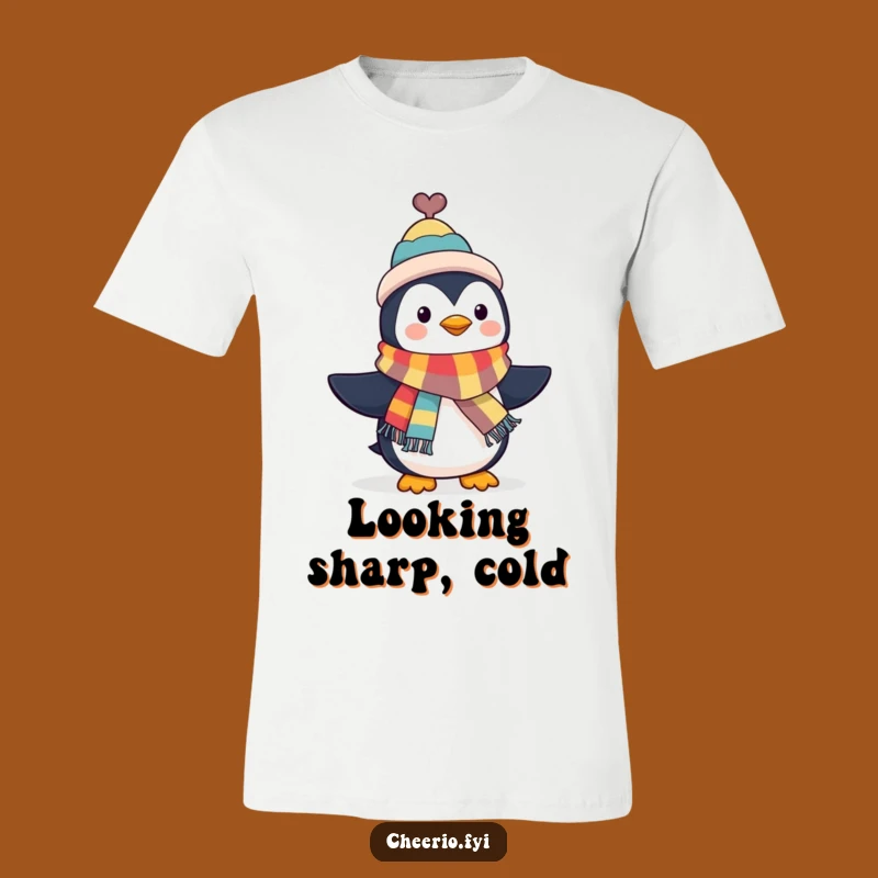 Funny Penguin Top Hat T-Shirt - Dapper Waving Animal Apparel