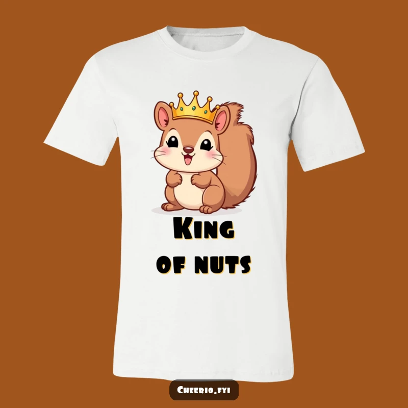 Funny Squirrel Crown T-Shirt - Hilarious Regal Animal Tee for a Playful Style