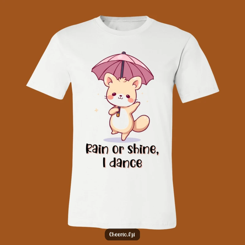 Funny Whimsical Animal Umbrella T-Shirt: Wear Your Dance Moves