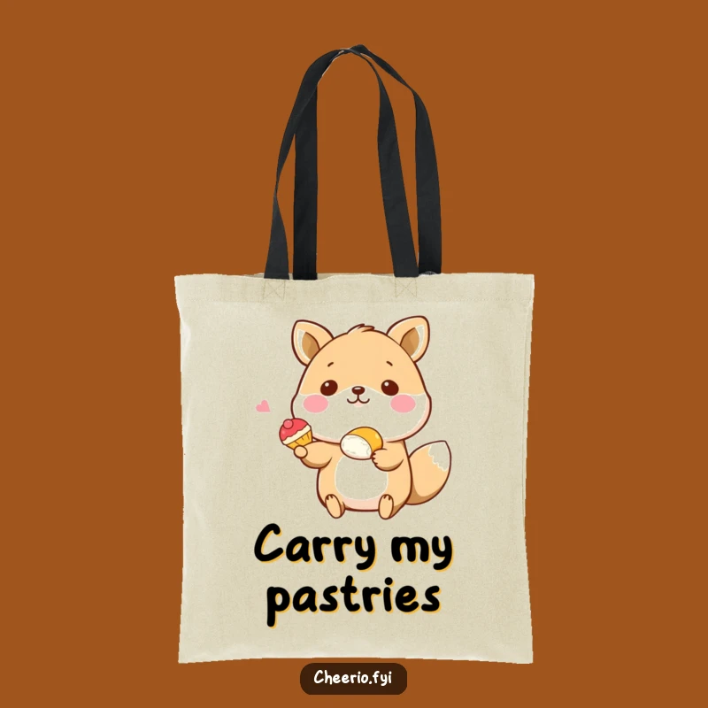 Funny Happy Animal Pastry Tote Bag: Carry Your Sweetness Around
