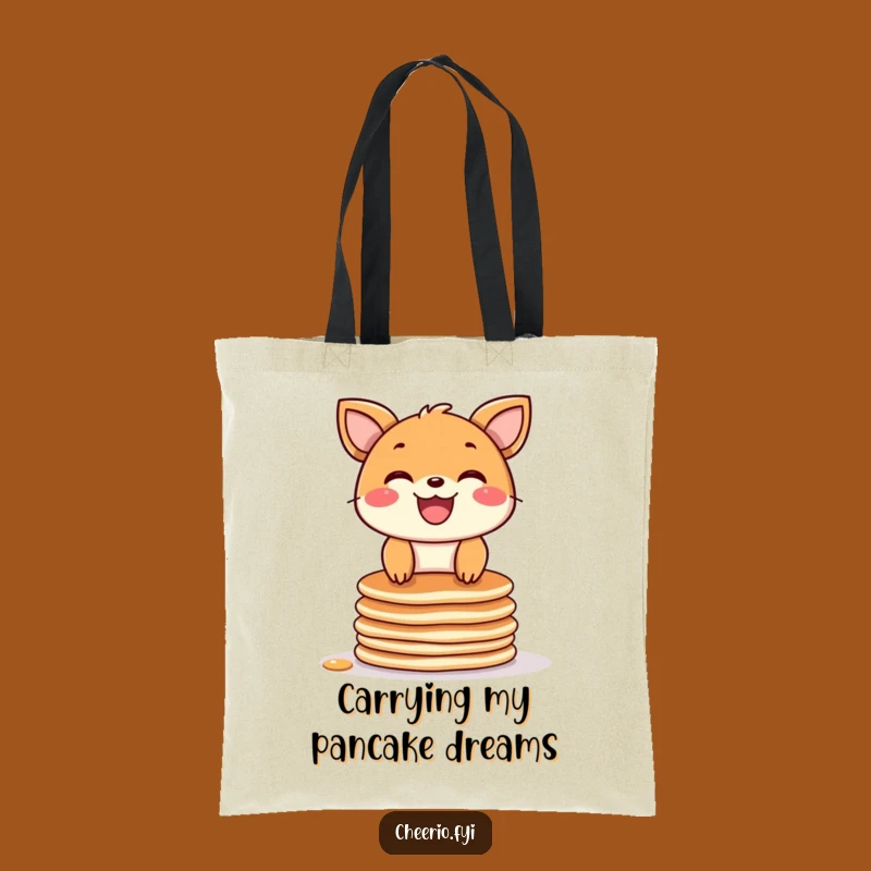 Funny Pancake Animal Tote Bag: Grin & Stack - Practical & Hilarious Funny Gift