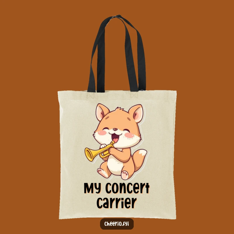 Funny Animal Trumpet Tote Bag: Carry Your Music with Joy