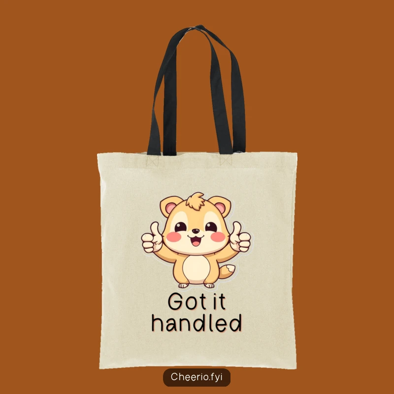 Funny Happy Bear Tote Bag: Joyful Approval On the Go