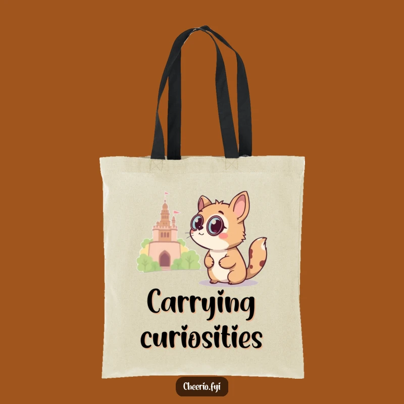 Funny Monocle Animal Tote Bag: Curious Carry-All for the Discerning