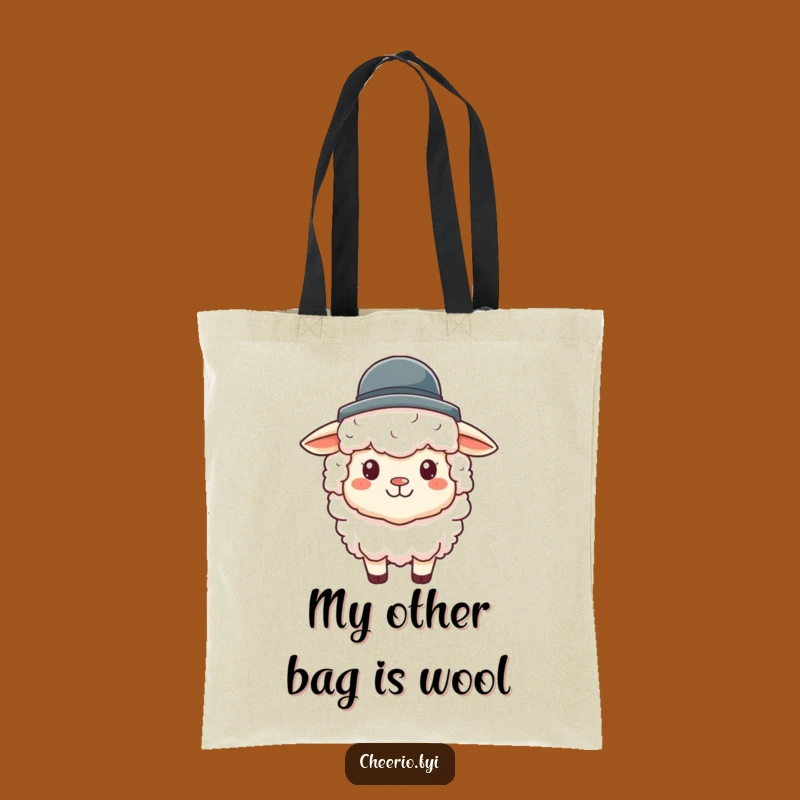 Funny Sheep Bowler Hat Tote Bag - Stylish & Hilarious Carry-All